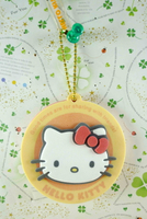 【震撼精品百貨】Hello Kitty 凱蒂貓-KITTY吊飾鏡-圓黃 震撼日式精品百貨