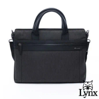 Lynx - 美國山貓牛皮mix防潑水時尚商務型電腦公事包