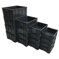 收納箱 黑色塑料箱防靜電箱加厚周轉箱帶蓋ESD物料盒隔板膠框導電收納箱