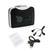 ตัวแปลงเทป USB แบบพกพาเป็น MP3 สำหรับเครื่องบันทึกเสียง MP3 แบบอะนาล็อก พร้อมตัวแปลง W/