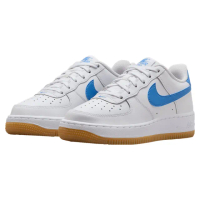 【NIKE 耐吉】休閒鞋 女鞋 大童 運動鞋 AIR FORCE 1 GS 白藍 FV5948-115(2K2159)