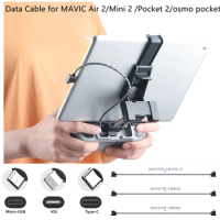 for DJI MAVIC 3/Air 2/2S/Mini 2/MINI 3 PRO Drone Data Cable IOS Type-C Micro-USB Adapter Line for IPhone /IPad Xiaomi
