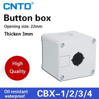 CNTD CBX-1 2 3 4 22mm LAY37(y090) XB2 Push Button Switch Indicator Light Control Box Waterproof and Dustproof 1 2 3 4 Hole