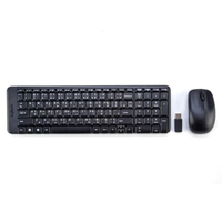 LOGITECH ชุดคีย์บอร์ดและเมาส์ไร้สาย รุ่น MK220 สีดำ