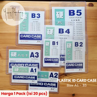 Plastik Cover ID Name Tag Card / Card Case / Soft Case Holder Uk. A1 ~ B5 (1 Pack isi 20 Pcs)