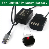 5V USB To DMW-BLF19 Dummy Battery DMW-DCC12 Power Bank USB Cable For Panasonic DMC-GH3 DMC-GH4 DC-GH5 DC-G9