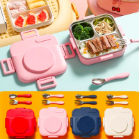 【Mua 姆兒選品】BEDDYBEAR兒童便當盒套組316餐盒-送便當袋(不鏽鋼便當盒 兒童餐具 316餐碗 316碗 316餐具)