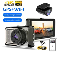 Car DVR WiFi Dash Cam Rear View Camera Vehicle 4K 2160P Drive Video Recorder Car Accessories Night Vision Dashcam Black Box GPS