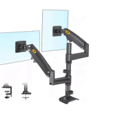 NNB H180 Dual Monitor Desk Mount Stand Full Motion Swivel Computer Monitor Arm Fits 2 Screens up to 32''