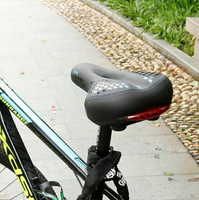 西騎者自行車坐墊加厚鞍座山地車座墊超軟彈性帶尾燈坐墊單車配件