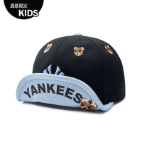 【MLB】童裝 可調式棒球帽 童帽 Mega Bear系列 紐約洋基隊(7AWRC023N-50BKS)