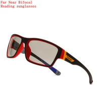 Bifocal Reading Glasses Men Women Sports Presbyopic Glasses Transition Photochromic Multifocal Driving Sunglasses NX