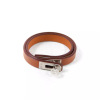 Hermès Gelang HERMES MINI KELLY SHW DOUBLE TOUR TAN BRACELET 100% ORIGINAL - OS
