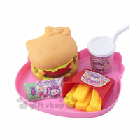 小禮堂 Hello Kitty 漢堡薯條速食玩具組《粉.泡殼裝》扮家家酒.兒童玩具