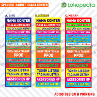SPANDUK KONTER PULSA ( BANNER USAHA PULSA )