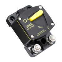 Circuit Breaker Fuse Reset 12-48V Dc Car Audio Amplifier Circuit Breaker Waterproof, 300A