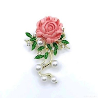 Pink Peony Exclusive Premium Brooch / Bros Bunga Peony / Bros Bunga Import Viral Kekinian Bisa COD