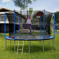 14FT Foot Trampoline, Adult Trampoline Outdoor, Backyard Trampolines, Large Trampoline for Kids and Adults