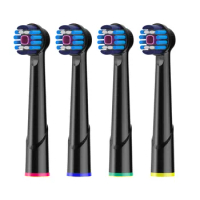 4pcs Electric Replacement Toothbrush Heads Compatible with Braun Oral B 3D Whitening Toothbrush Heads