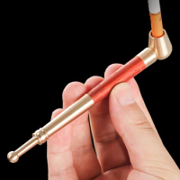 Metal Smoking Pipe Copper Mouthpiece Multi-functional Cigarette Filter Holder for Regular Cigarette or Mini Cigar Men's Gift