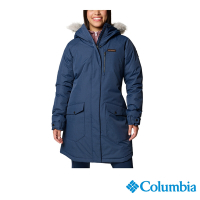 Columbia 哥倫比亞 女款- Omni Heat 鋁點防潑保暖長版外套-深藍色 UWR08850NY/IF