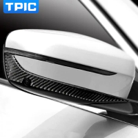 TPIC Carbon Fiber For BMW G20 320i G23 G28 G30 G38 3 4 5Series Car Rearview Mirror Anti-Rub Strip Cover Trim Sticker Accessories