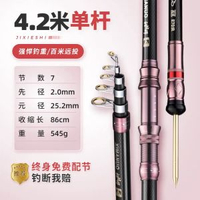 正貨禧瑪精工海竿釣魚竿超硬大物海竿遠投竿魚竿甩杆套裝海釣專用-4.2米單竿（高檔金屬配件) 均碼-款式28