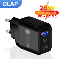 Olaf 25W USB C Charger Fast Charging Power Adapter Type C Chargeur USB Charger for Samsung Galaxy S22 21 Note 20 A71 USB Cable
