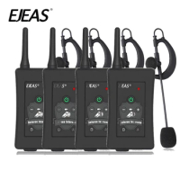 4pcs EJEAS FBIM Football Referee Intercom Headset 1200M Full Duplex Bluetooth 5.1 Motorcycle Interphone Wireless Communicator