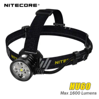 NITECORE HU60 USB Powered Elit Headlamp White light 4* CREE XP-G3 + 1* XHP35 HD LEDs max 1600 lumen Headlight Blazing Spotlight