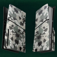 Green ABS Replacement Shell Accessories For PS5 Slim Protective Cover Hard Faceplate Fit For Playstation 5 Slim Camouflage