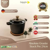 Debellin Absolute Stock Pot - Panci Granite Anti Lengket Stock Pot 24cm