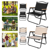 Outdoor Folding Chair Portable Fishing Stool Camping Folding Chair Oxford Cloth Lightweight Camping Chair Beach Kermit Chair