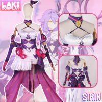 Game Honkai Impact 3 Magic Girl Cosplay Sirin Costume Sirin Cosplay Costume Halloween Dress and Sirin Cosplay Wig