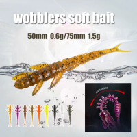 10PCS/bag Bionic Silicone Flit Larva Worm Bait Supercontinent Soft Larva Worm Fishing Lure Trolling Wobbler for Zander Pike Bass