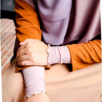 HANDSOCK CURLY 1LINE/SENADA MANSET TANGAN/MANSET TANGAN)MUSLIMAH
