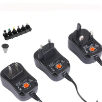 100 pcs 3-12v US 6 Pin Plug Universal Muti Voltage AC/DC Adapter Switching Power Supply Adaptor Plug Charger Adaptor