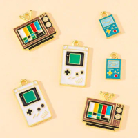 10Pcs 3 Styles Retro Enamel Old-school TV Game Console Charms for  Making Funny Earrings Pendants Jewelry Gift for Kids Friends