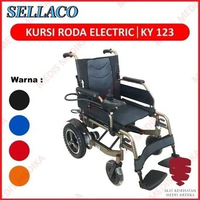 Sella Kursi Roda Elektrik KY123 Alat Bantu Jalan Penunjang Gerak Medis Merah