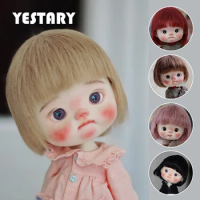 YESTARY JD Blythe Doll Accessories Wigs Imitation Beach Wool Shorts Hair Korean Mushroom Head Cute Bangs Qbaby Blythe Dolls Wigs