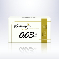 Safeway Guts OO3 舒位薄膜衛生套 絲帛透薄型0.03 6入/盒 現貨隱密出貨 憨吉小舖