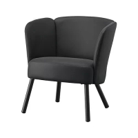 HERRÅKRA 扶手椅, skulsta 黑色, 44 公分