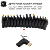 Laptop Power Adapter Connector Dc Plug USB Type C Female to Universal Male Jack Converter for Hp Dell Asus Acer Lenovo Notebook
