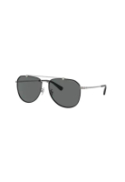 Coach Men's Pilot Frame Satin Gunmetal Metal Sunglasses - HC7164