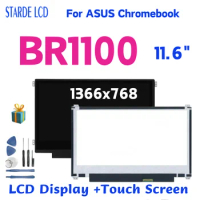 11.6 inch For Asus Chromebook BR1100 LCD Display Touch Screen Digitizer Assembly For ASUS BR1100 1366x768 Replacement Part