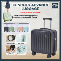 2.5KG 18 Inch Travel Luggage Bag Carry On Bag Mini Luggage Bag Ultra Light with Cup Holder ABS+PC Ha