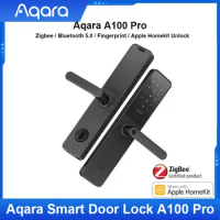 Aqara Smart Door Lock A100 Pro Zigbee Bluetooth 5.0 Apple HomeKit Unlock Fingerprint Unlock Work with Apple Homekit Aqara Home