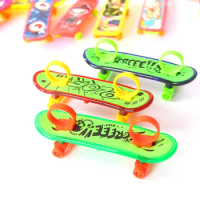 3PCS Mini Plastic Fingerboard Professional Finger Skateboard for kids Novelty Items Toy Finger Skate Board with Spring and Ring