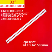2Pcs/1Set LED Backlight Strip 6 Lamps for TCL 32" TV 32L2600 TL32P1A 32D100 L32S4900s 32S301 LED32D2930 L32F1B D32A810 Y32F1B