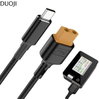 DUOJI Adapter Wire XT60 To Type-C Fast Charging Cable 20V 5A 100W USB-C To XT60 Charging Cable Wear